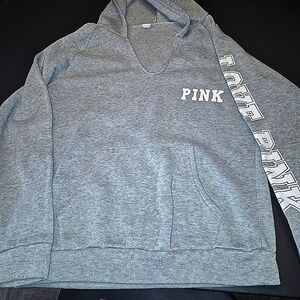 PINK Victoria's Secret Gray V-Neck Sweater